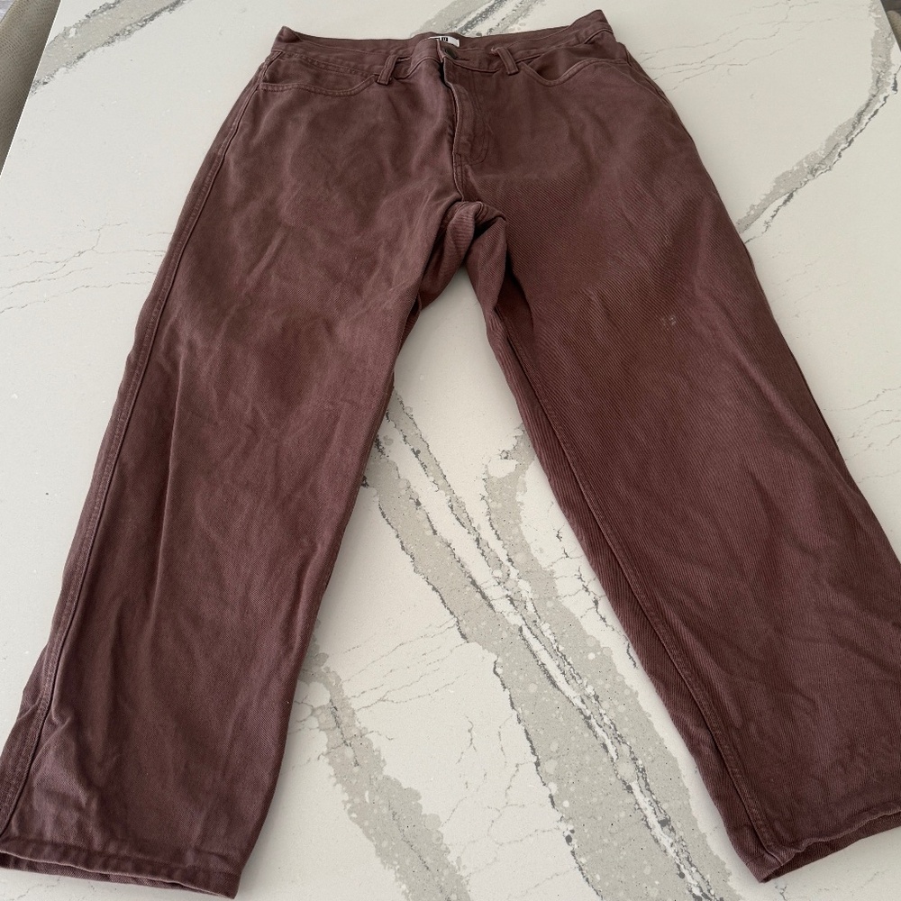 Uniqlo Relaxed Fit Jeans Rust 34x28